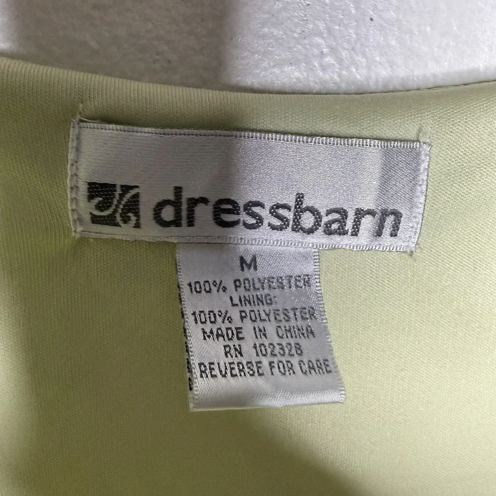 Y2K Dressbarn Light Green Ruffle V-neck Fairycore Top Women's Medium‎ Blouse